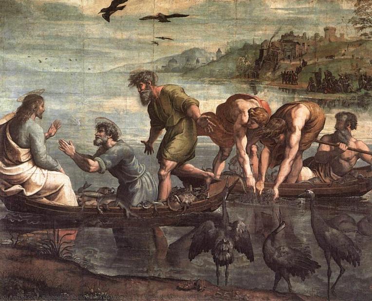 Raphael-raffaello-sanzio-da-urbino-the-miraculous-draught-of-fishes