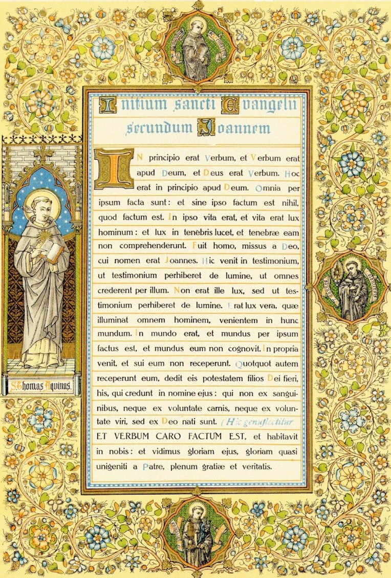 Last Gospel altar card SMALLER