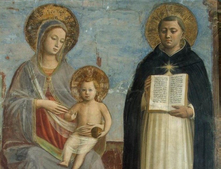 Fra Angelico Virgin Mary with Aquinas CROPPED