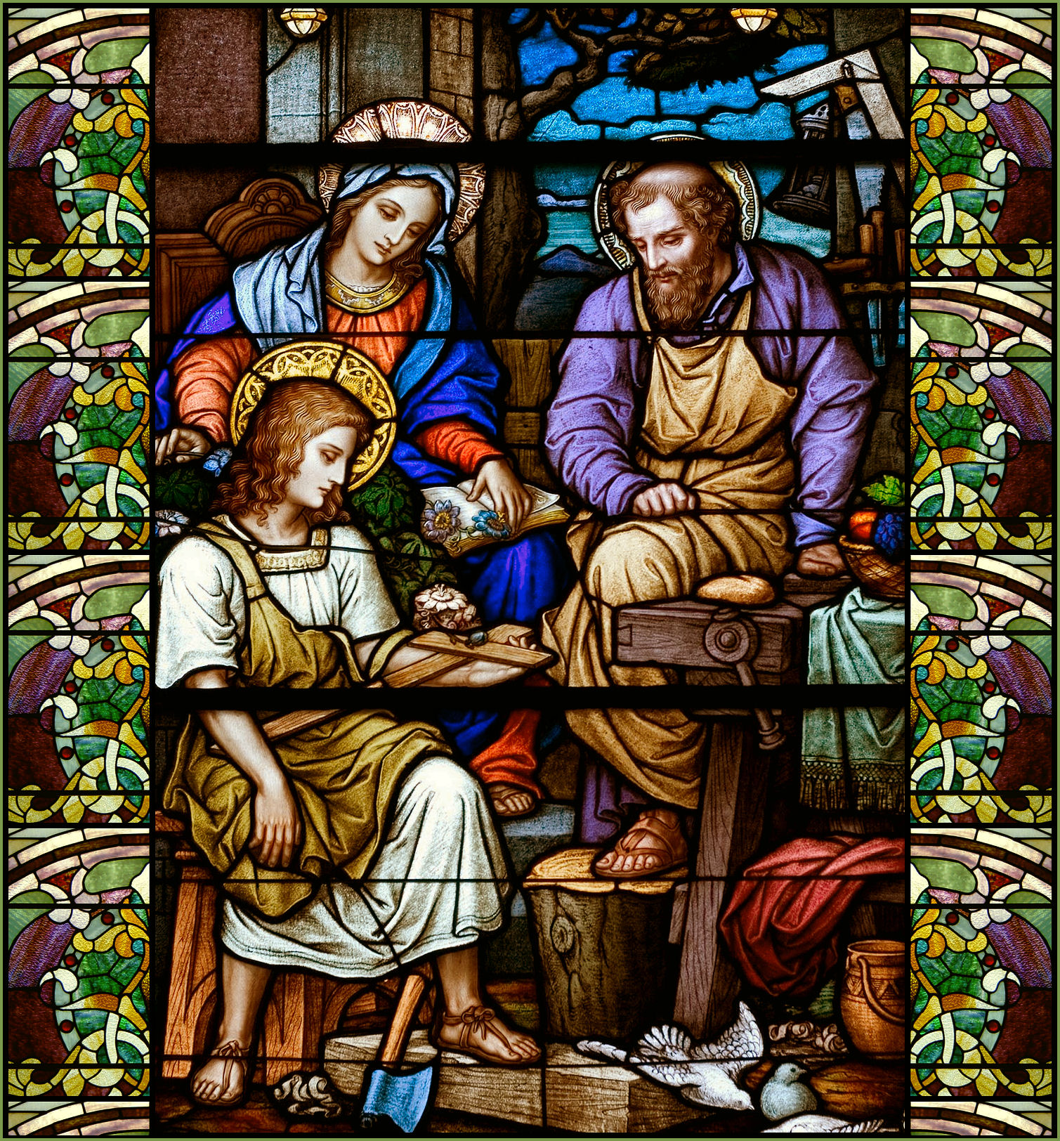 Holy Family stained glass – Reflections on the Sacred Liturgy